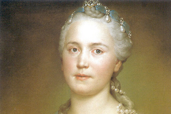 »Die Sängerin Caterina Regina Mingotti«, Gemälde von Anton Raphael Mengs um 1750